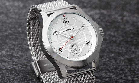 Orologio Morphic M80 con datario e cinturino in acciaio inossidabile o silicone, disponibile in 5 colori