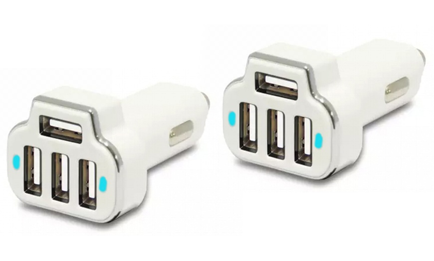 Image 8: Aduro PowerUp Four-Port USB Car Charger