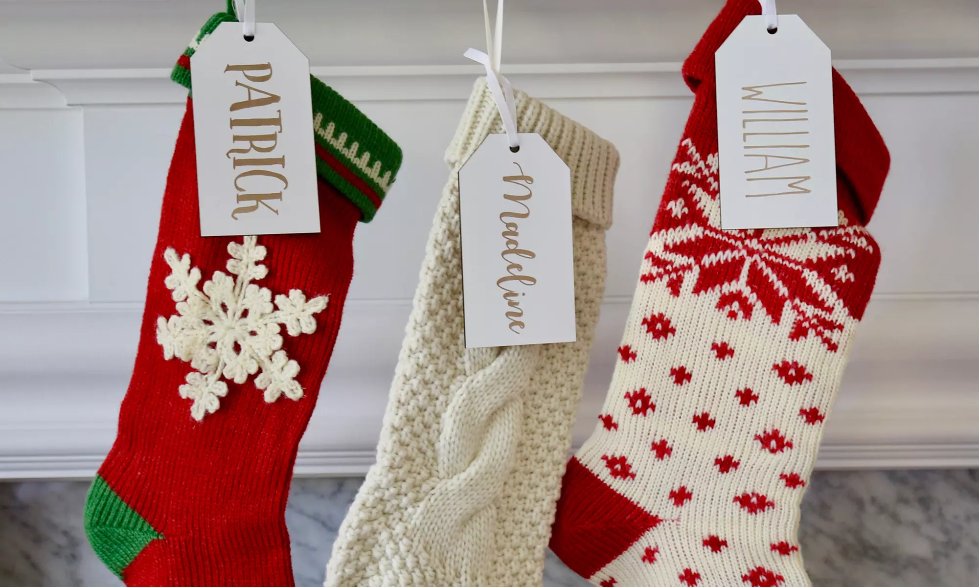 One, Two, Three, or Four Personalized Stocking Tags from 2712 Designs (Up to 77% Off) - Second Medium