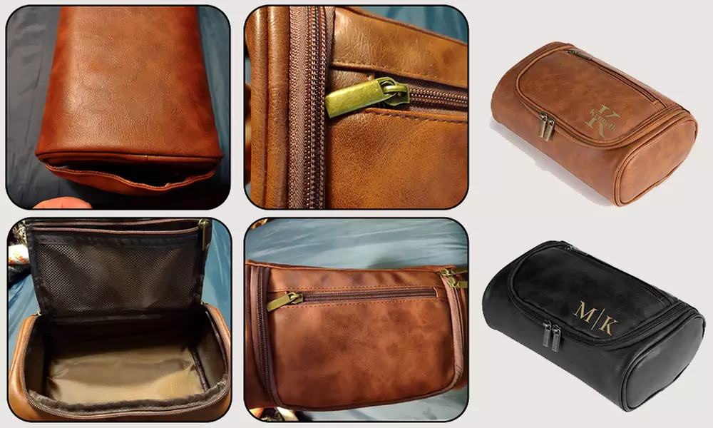 Spersonalizowana męska kosmetyczka z tekstem lub inicjałami