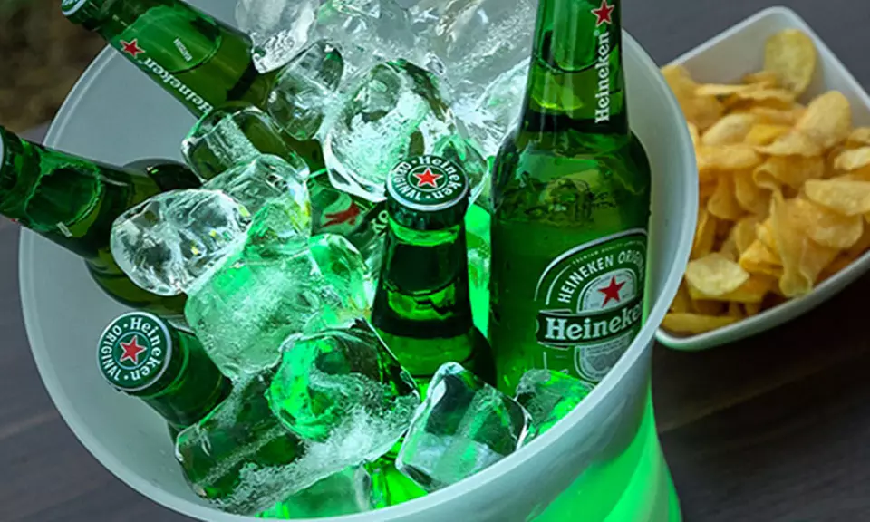 Seau à glaçons LED avec haut-parleur rechargeable InnovaGoods - Primary Image