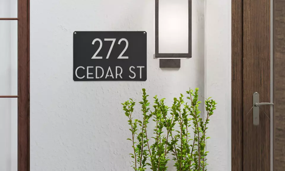 Custom Metal Modern Address Plaques in Various Sizes
