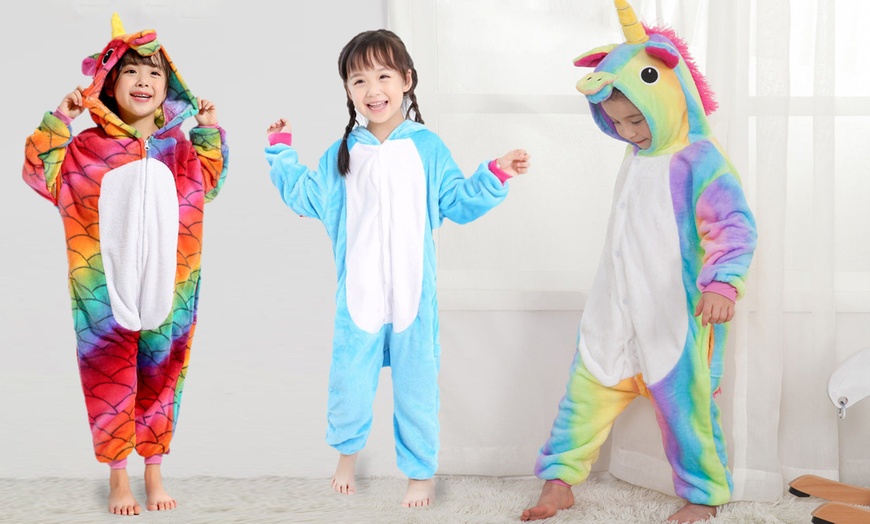 Image 1: Kids' Unicorn Onesie