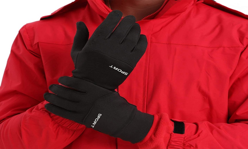 Image 2: 1 oder 2 Paare wetterfeste Unisex-Touchscreen-Handschuhe