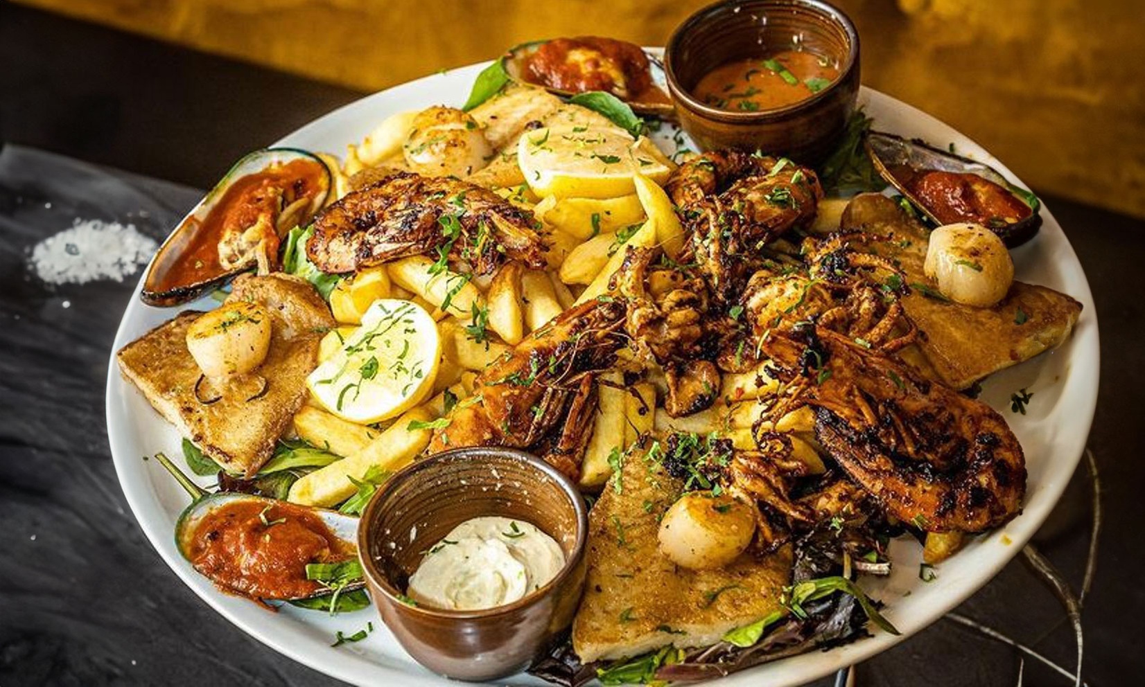 Premium 2 Course Seafood Platter & wine at Neyvine Seafood & Grill