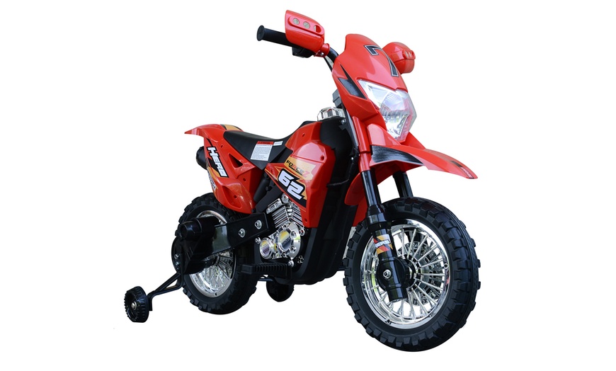 Image 7: HomCom Kids' Motorbike Ride-On Toy