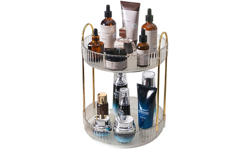 Image 2: 360° Rotating Cosmetics Organizer