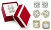 3-Pack Essential 18K Gold Plated Stud Earring Set In a Box By Sophia Lee