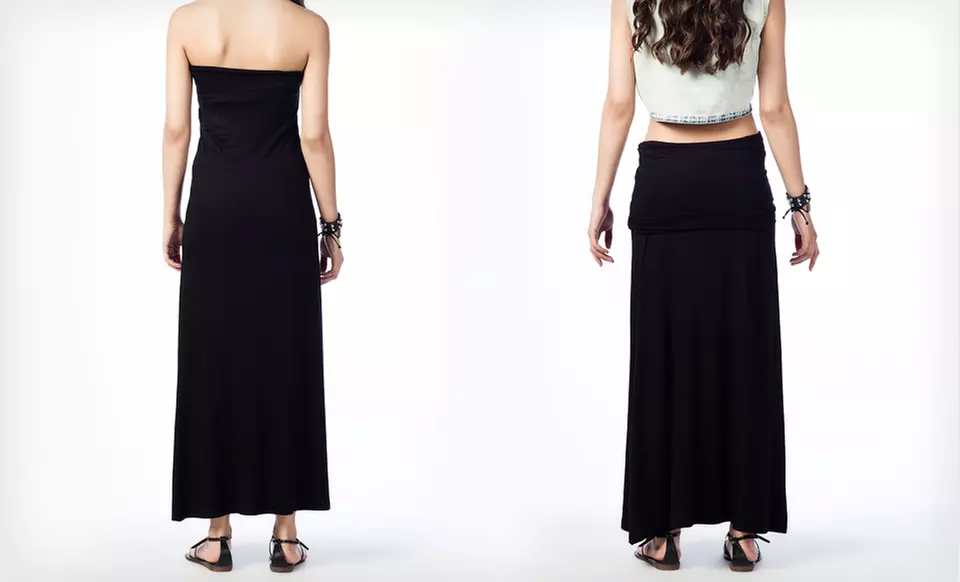 $24.99 for a Black Hayley Convertible Maxi Skirt Dress ($69.50 List Price). Free Shipping and Returns. - Second Medium