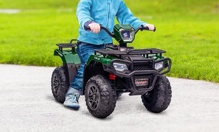 Image 11: HomCom Electric Ride-On Quad Bike for Kids