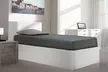 Lit coffre Madrid avec sommier à lattes, matelas en option, dimensions et coloris au choix, livraison gratuite - Second Medium