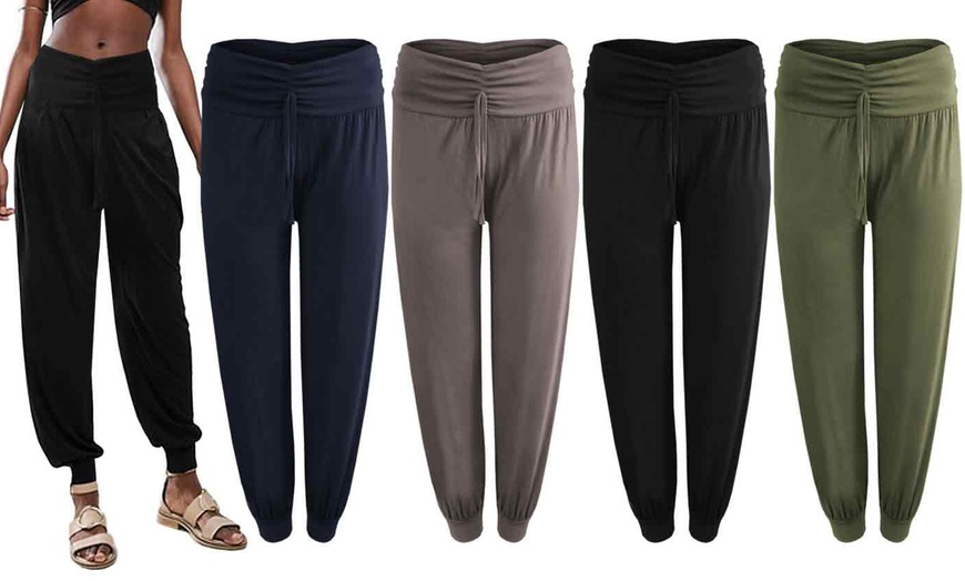 Image 1: Jersey Harem Trousers