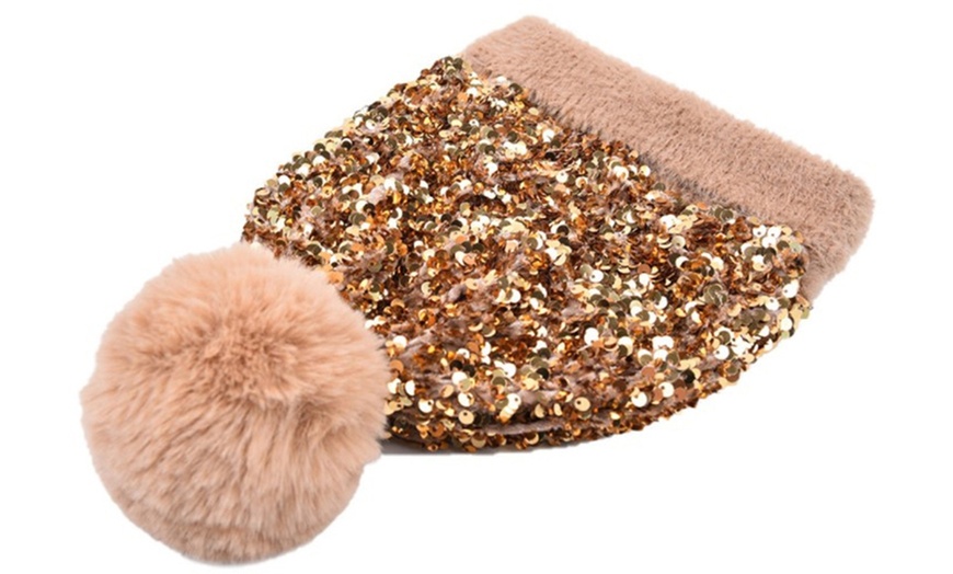 Image 8: Sequined Beanie