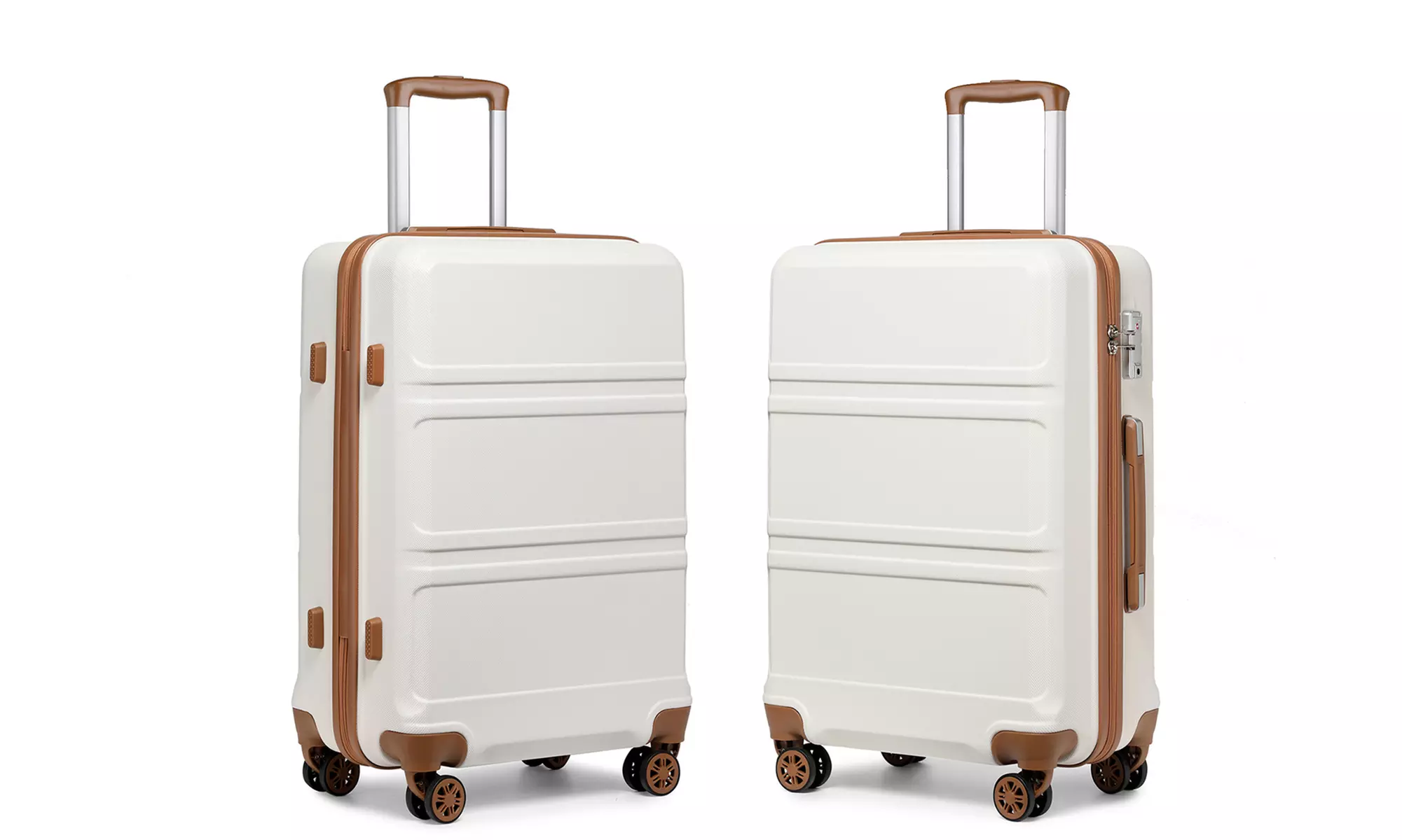 1x oder 3x Hartschalen-ABS-Reisekoffer + Reisetasche