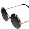 Image 9: Emblem Eyewear - Womens Flower Floral Boho Round Mirror Womens Sunglasses
