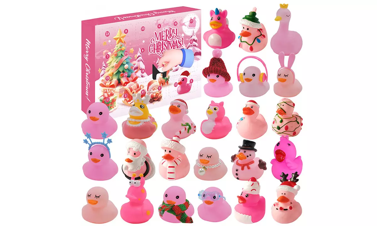 24-Pack of Christmas-Themed Rubber Ducks Advent Calendar