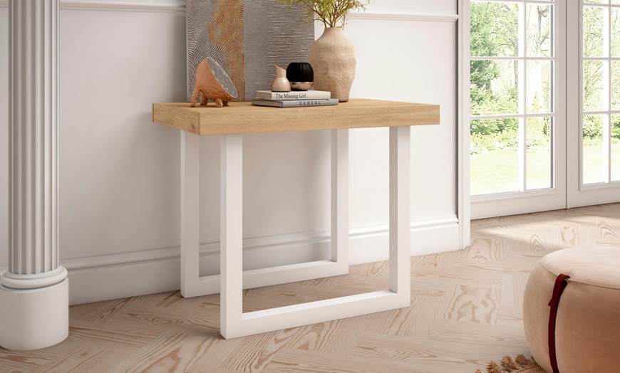 Image 5: Table console extensible avec pieds en bois massif