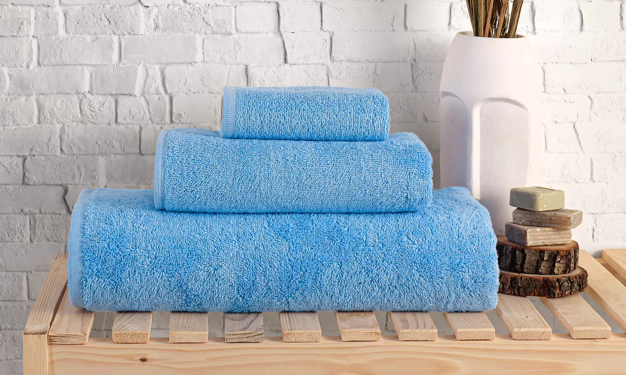 3er-Set Bambus-Handtücher