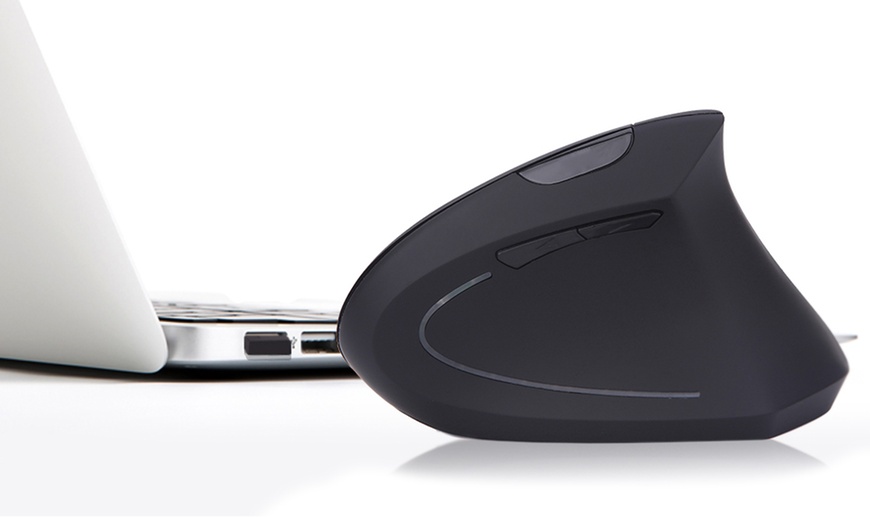 Image 5: Wireless Vertical Optical Mouse