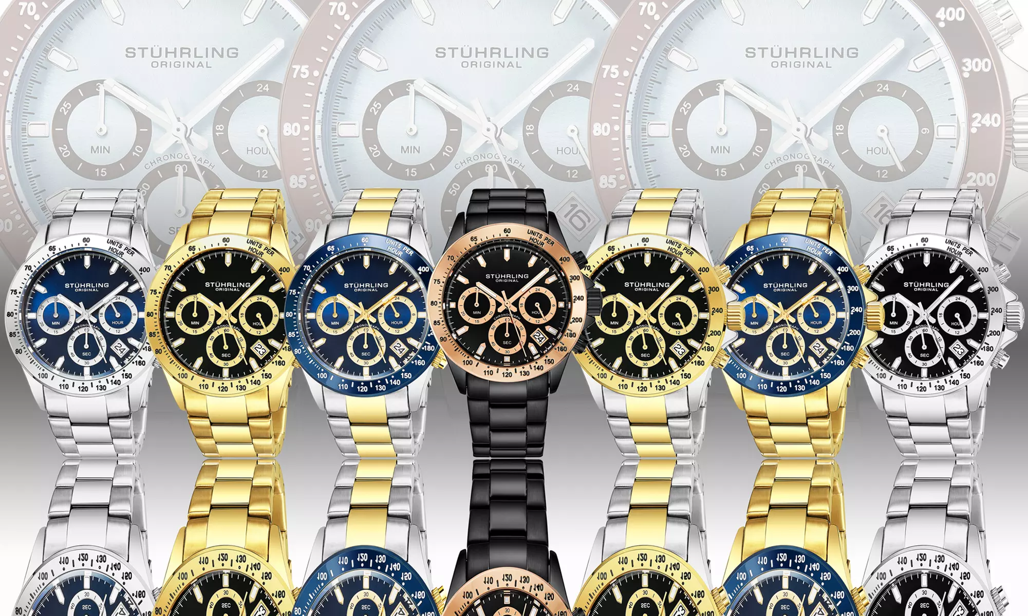 Stuhrling Men's Stainless Steel Chronograph Watch - Primary Image