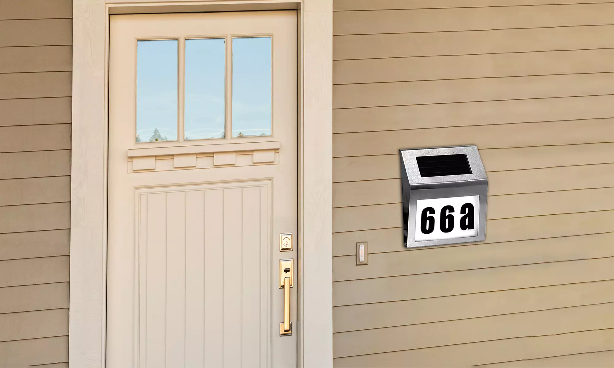 Solar-Powered Led House Door Number