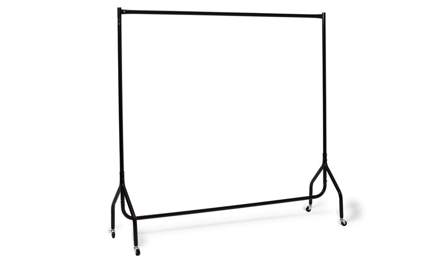 Image 2: 3ft, 4ft, 5ft or 6ft Heavy-Duty Steel Clothes Rail