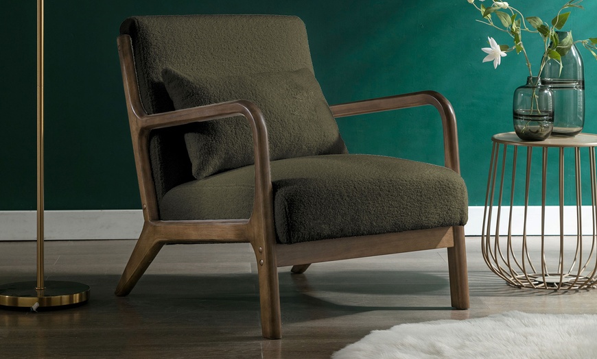 Image 6: Fauteuil lounge ZACH, design scandinave et touche vintage