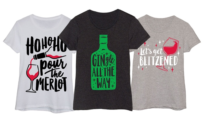 funny christmas drinking shirts