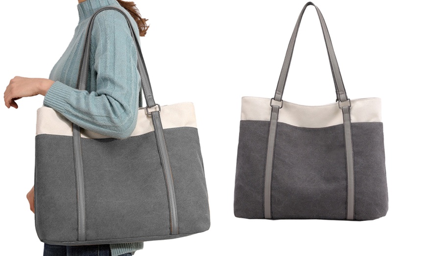 Image 8: Women's Canvas design Work Tote Bag