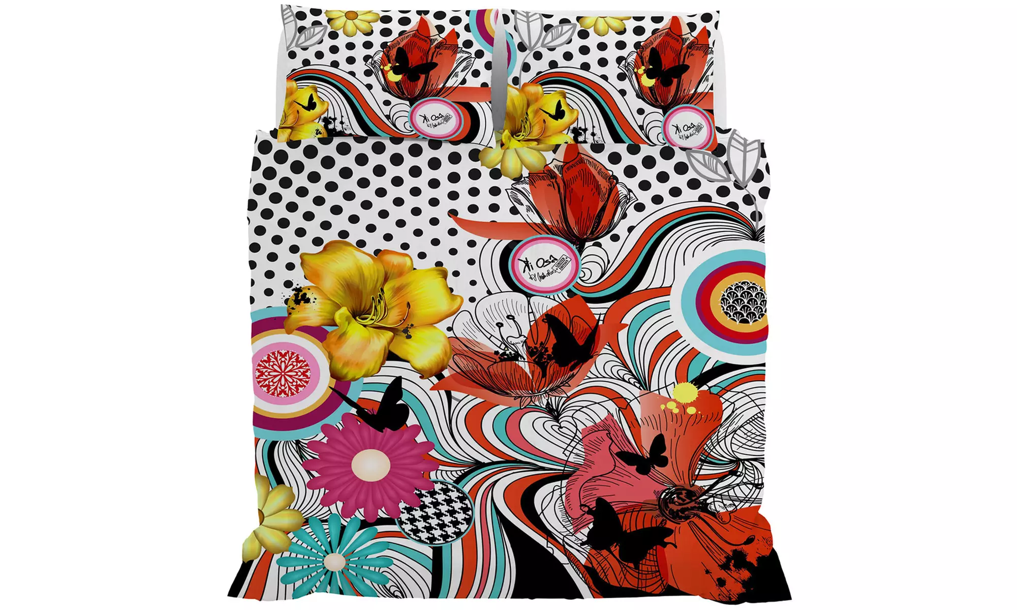 Parure copripiumino Kiosa in stampa digitale