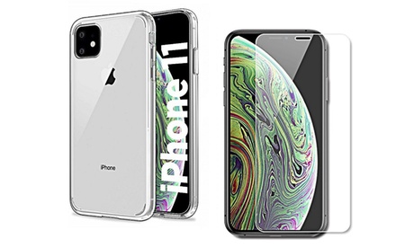 Cover e pellicola vetro temperato per Iphone 11, pro e pro max