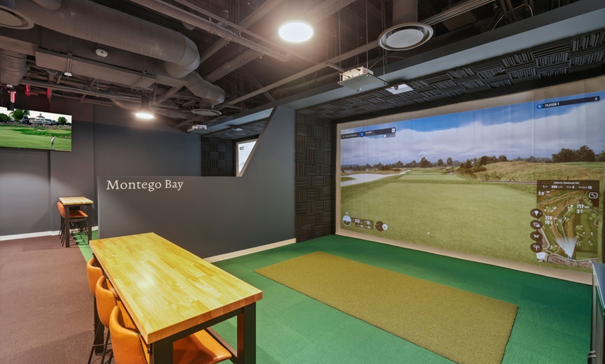 Image 3: Swing By for a 1 or 2 Hr Golf Simulator Experience for up to 4 People!
