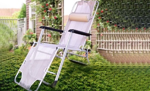 2 in1 Reclining Gravity Chair and Lay Flat Sun lounger 