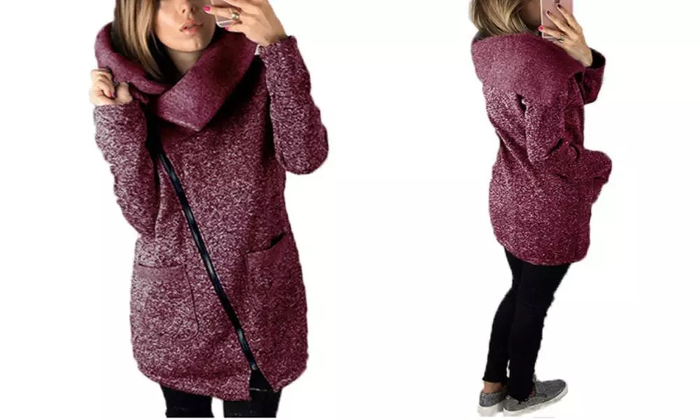 Cardigan/gilet à col cheminé et fermeture éclair - Second Medium