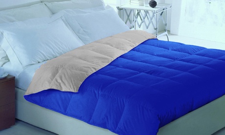 Piumino bicolore anallergico in fibra, disponibili in 2 misure e colori