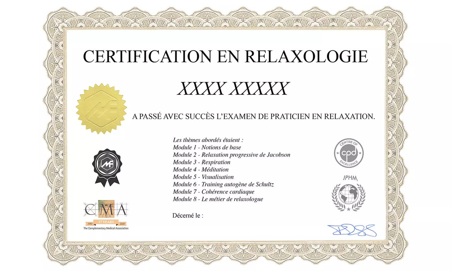 Formation de praticien en relaxologie