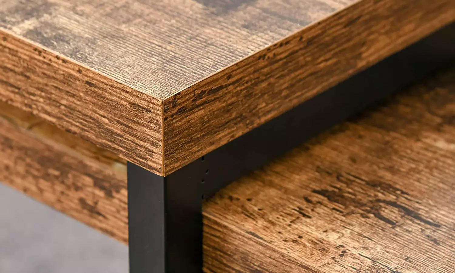 HomCom Set of Two Industrial-Style Coffee Tables