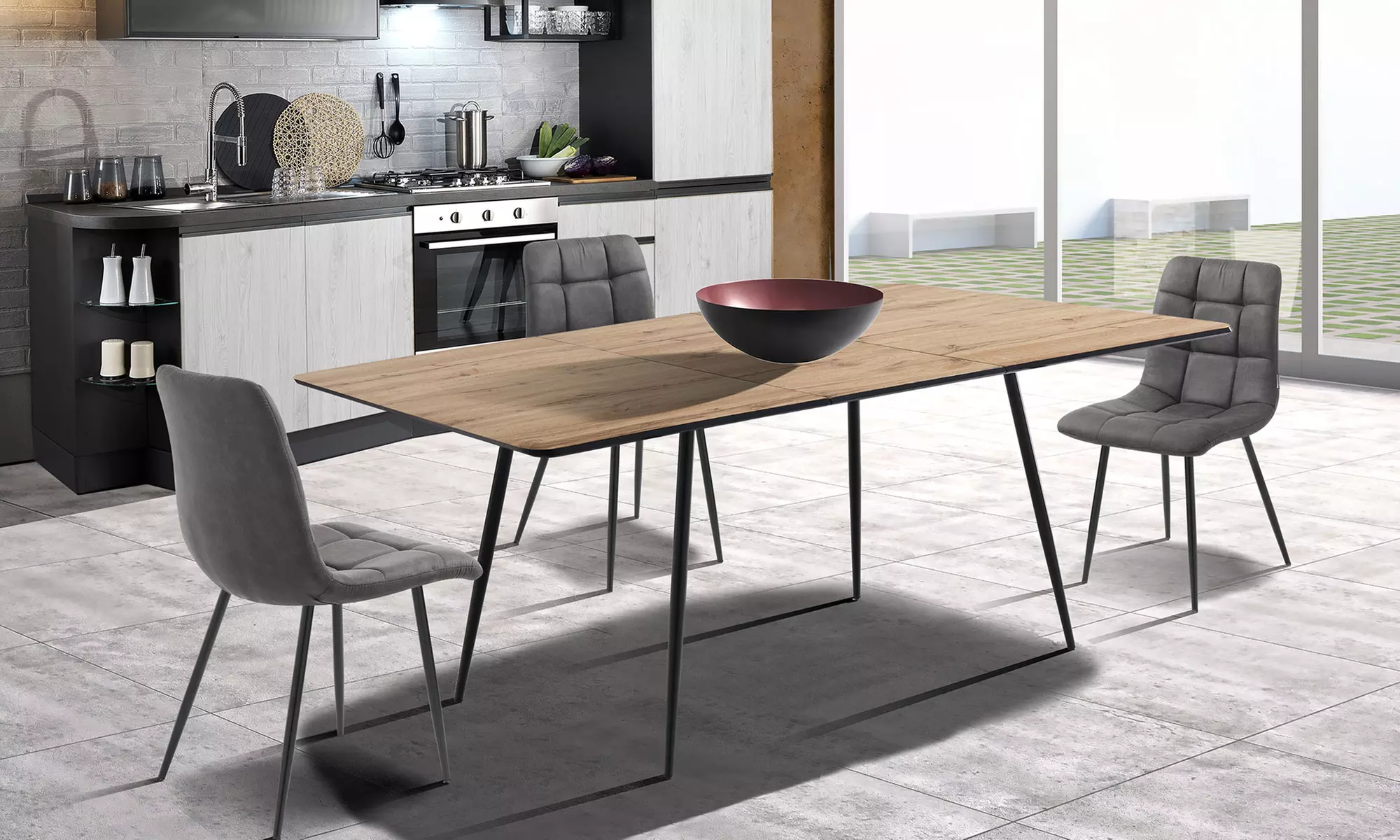 Tavolo allungabile disponibile in 4 modelli, con spedizione gratuita - Primary Image