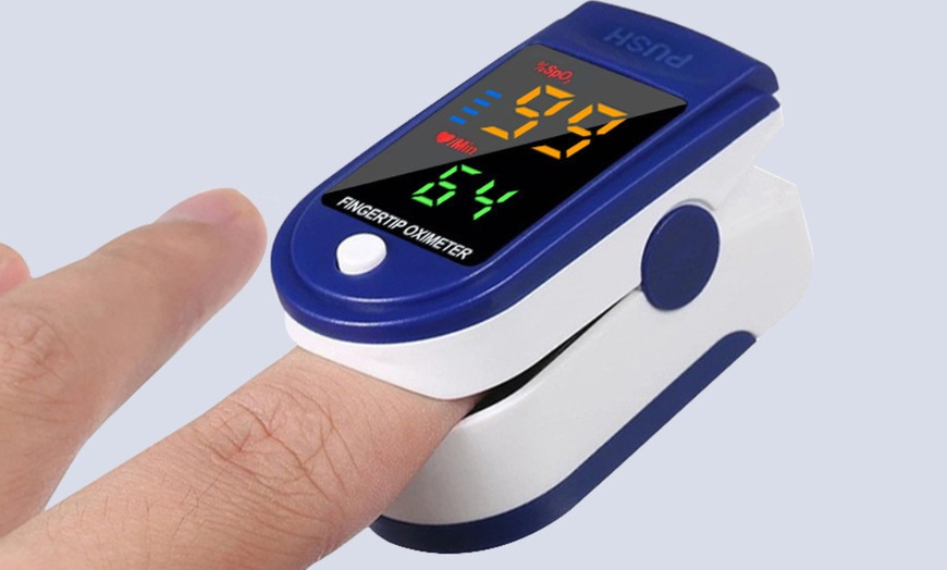 Image 3: Finger-Pulsoximeter mit LED-Anzeige