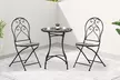 Outsunny Garden Bistro Set with Coffee Table and Two Folding Chairs - Image 2