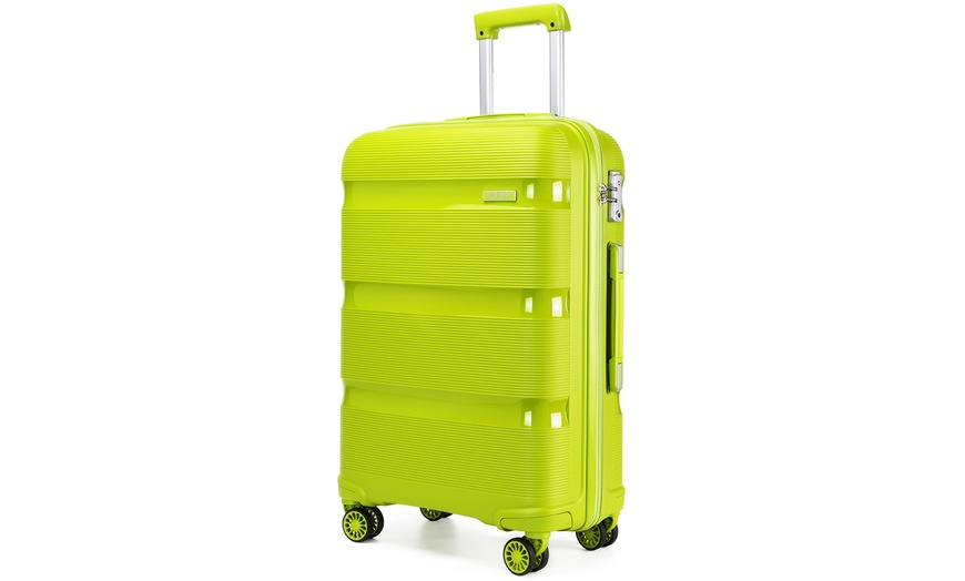 Image 1: One or Three Kono Bright Hard Shell PP Suitcases