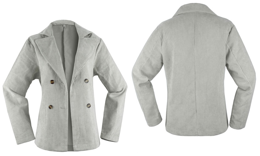 Image 3: Double Breasted Corduroy Jacket