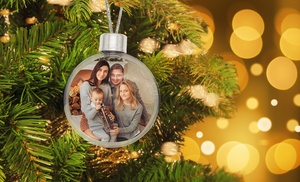 One, Two, Four or Six Personalised Christmas Baubles from Printerpix