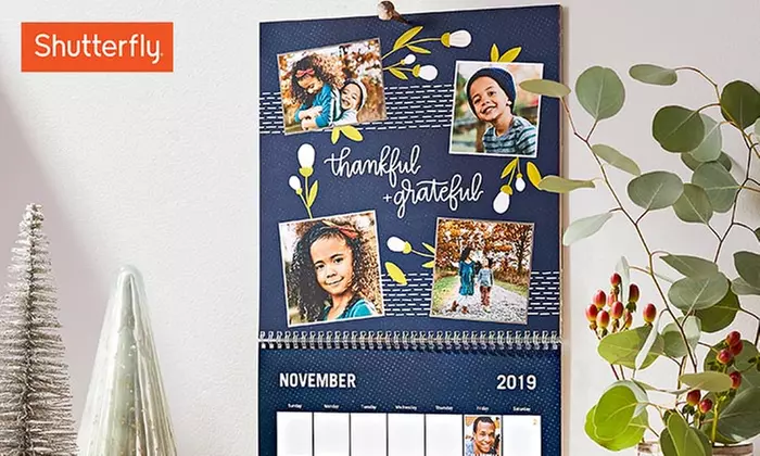 One 8"x11"12-Month Wall Calendar from Shutterfly (80% Off) - Primary Image