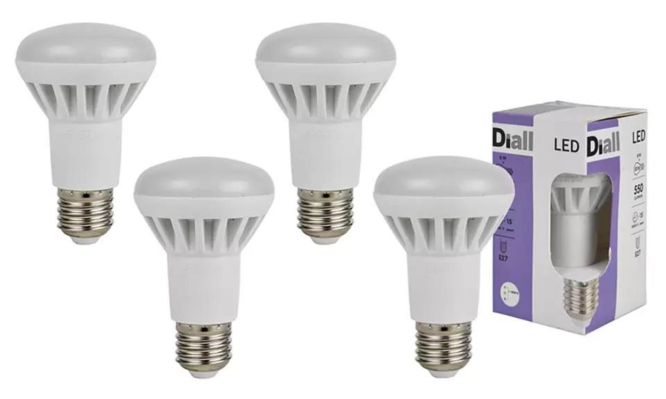 Four Diall LED E27 8W Screw Cap Light Bulbs - Primary Image