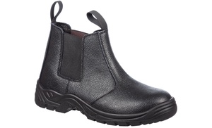 MIG Leather Slip-On Steel Toe Work Boots