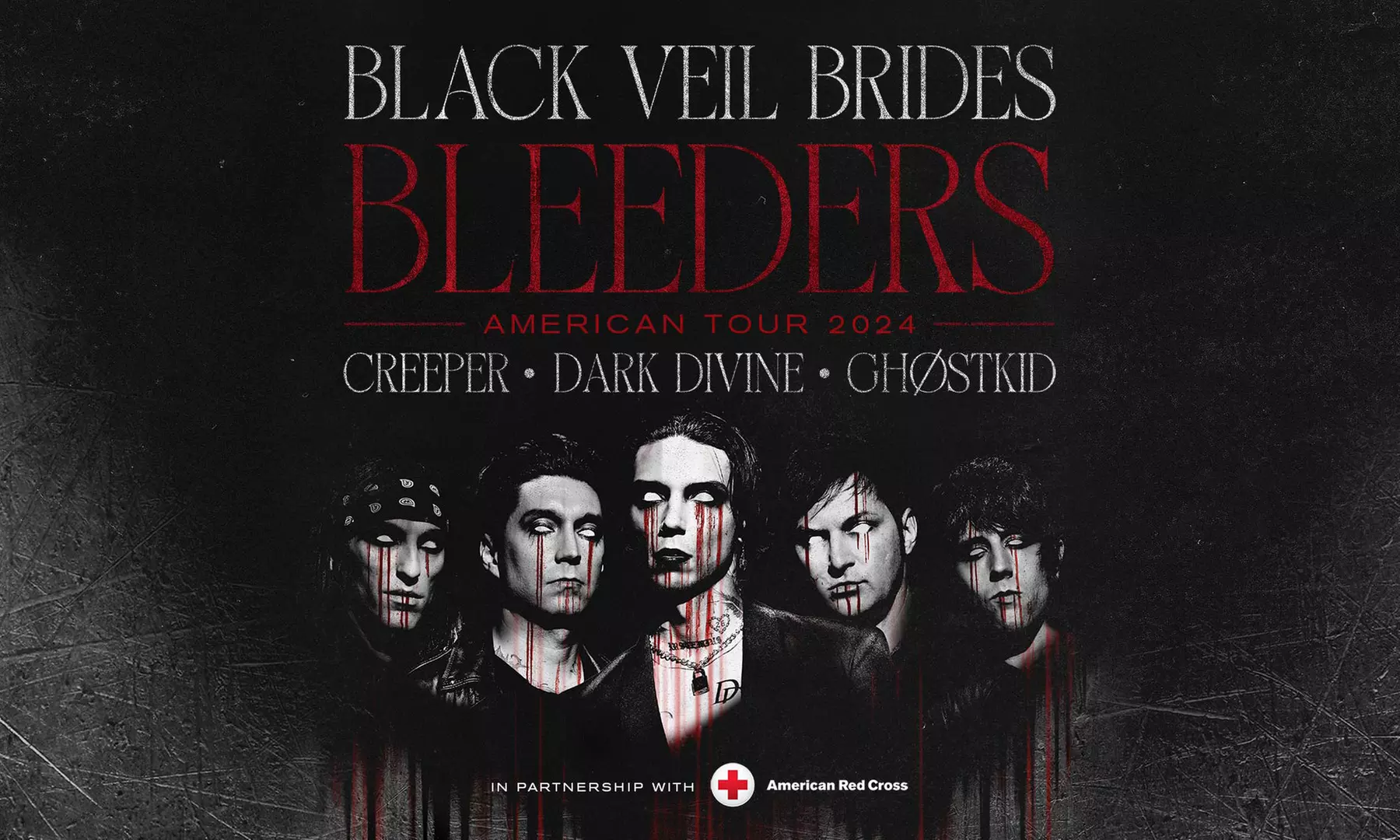 Black Veil Brides: BLEEDERS Tour 2024 with Dark Divine, Ghostkid and Creeper on May 8 at 6 p.m. - Primary Image