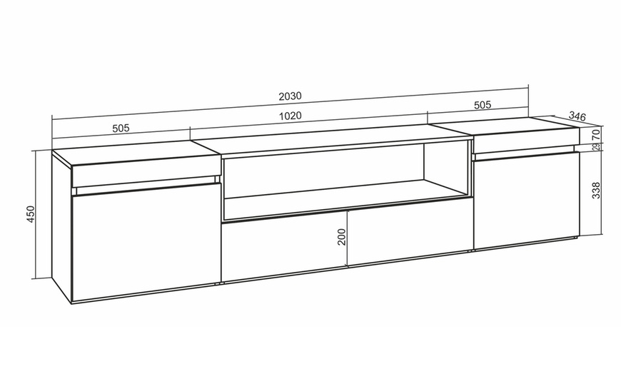 Image 32: TV-meubel met of zonder led-elektrische openhaard