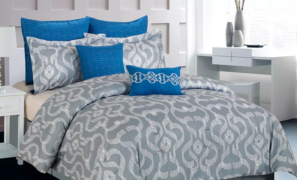 Oversized and Overfilled 8-Piece Comforter Sets. Multiple Sizes Available. Free Returns. - Primary Image