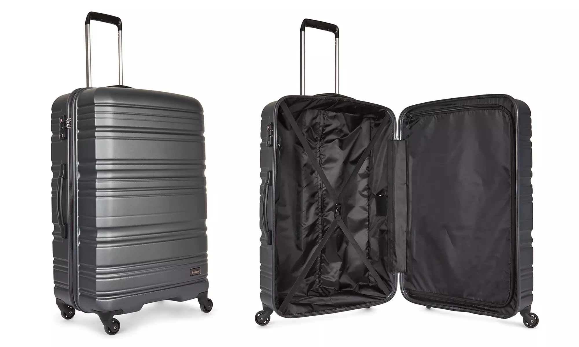Antler Saturn 3-teiliges Reisekoffer-Set mit TSA-Verschluss in Kohlenschwarz - Second Medium
